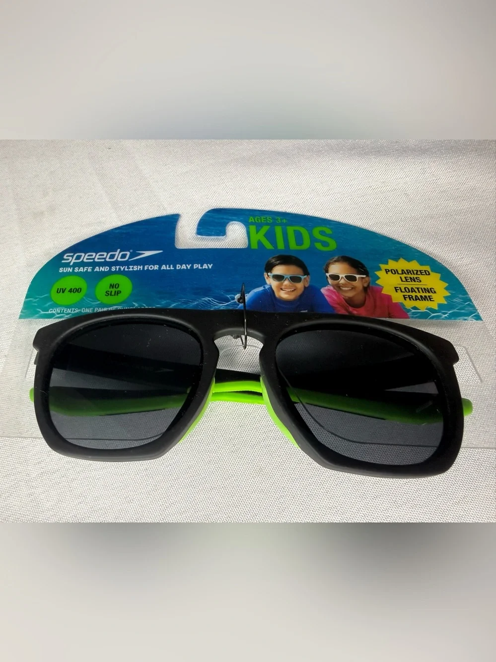 ☀️SUMMER SALE☀️Speedo Kids' Sunglasses - Black/Lime: Maximum UV Protection, NWT
